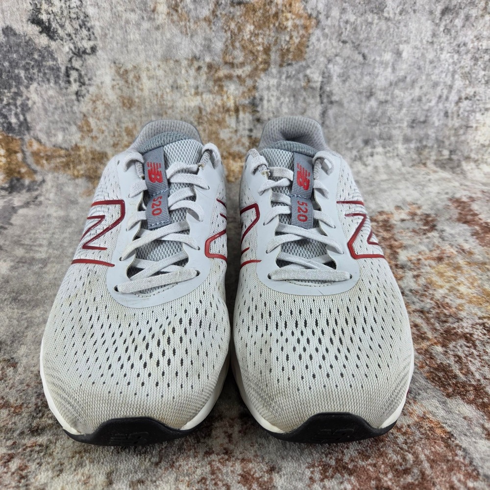 New Balance 520 v8 Running Shoes Mens 8 4E Extra Wide Grey Red M520LR8 Trainers - Picture 2 of 13